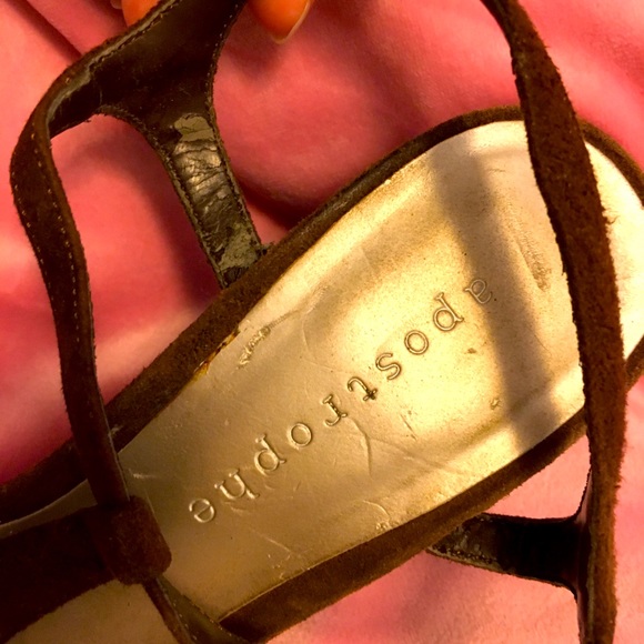 Apostrophe Brown Suede Wedges - Picture 4 of 15